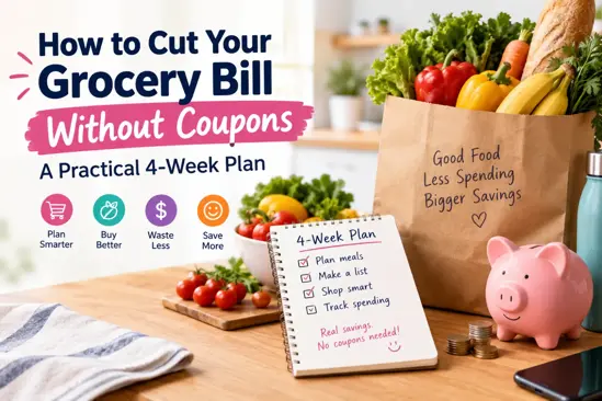 How to Cut Your Grocery Bill Without Coupons: A Practical 4-Week Plan